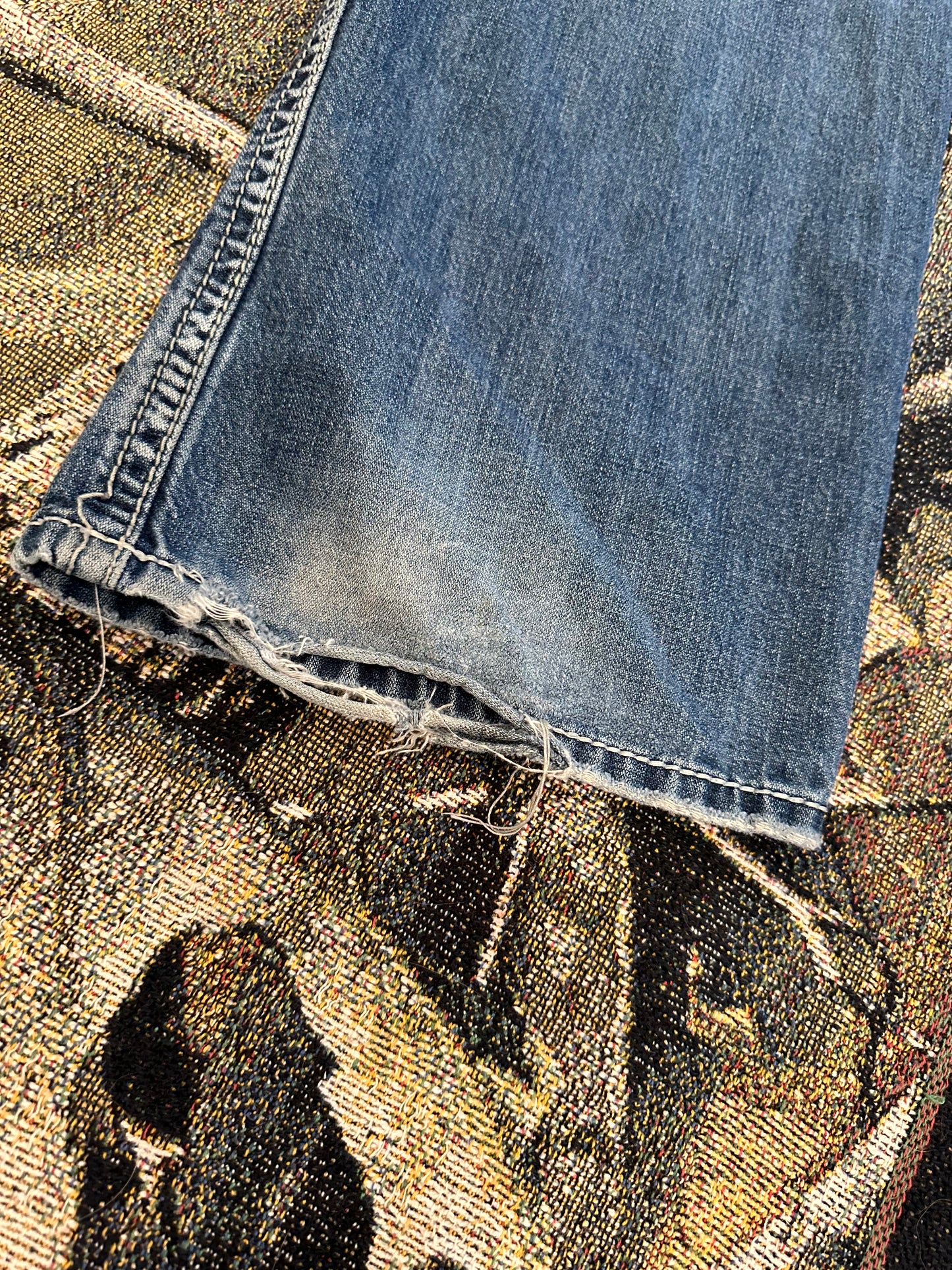 Y2k Silver Baggy flared denim jeans