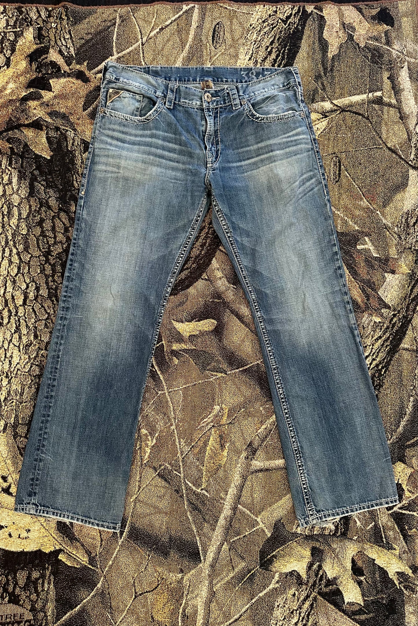 Y2k Silver Baggy flared denim jeans