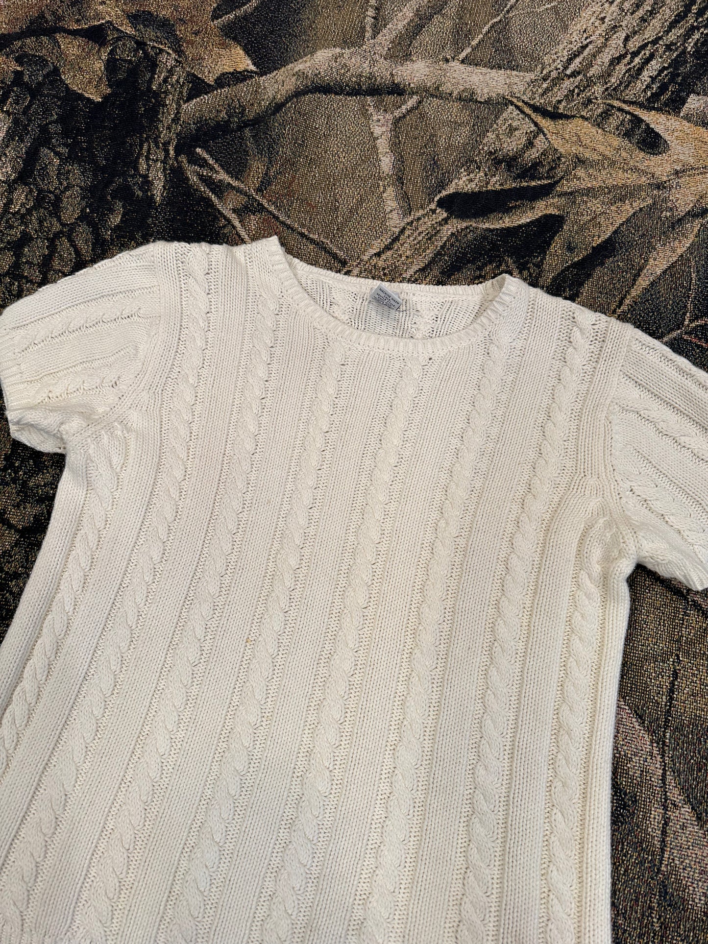 Cropped knitted shirt by gap