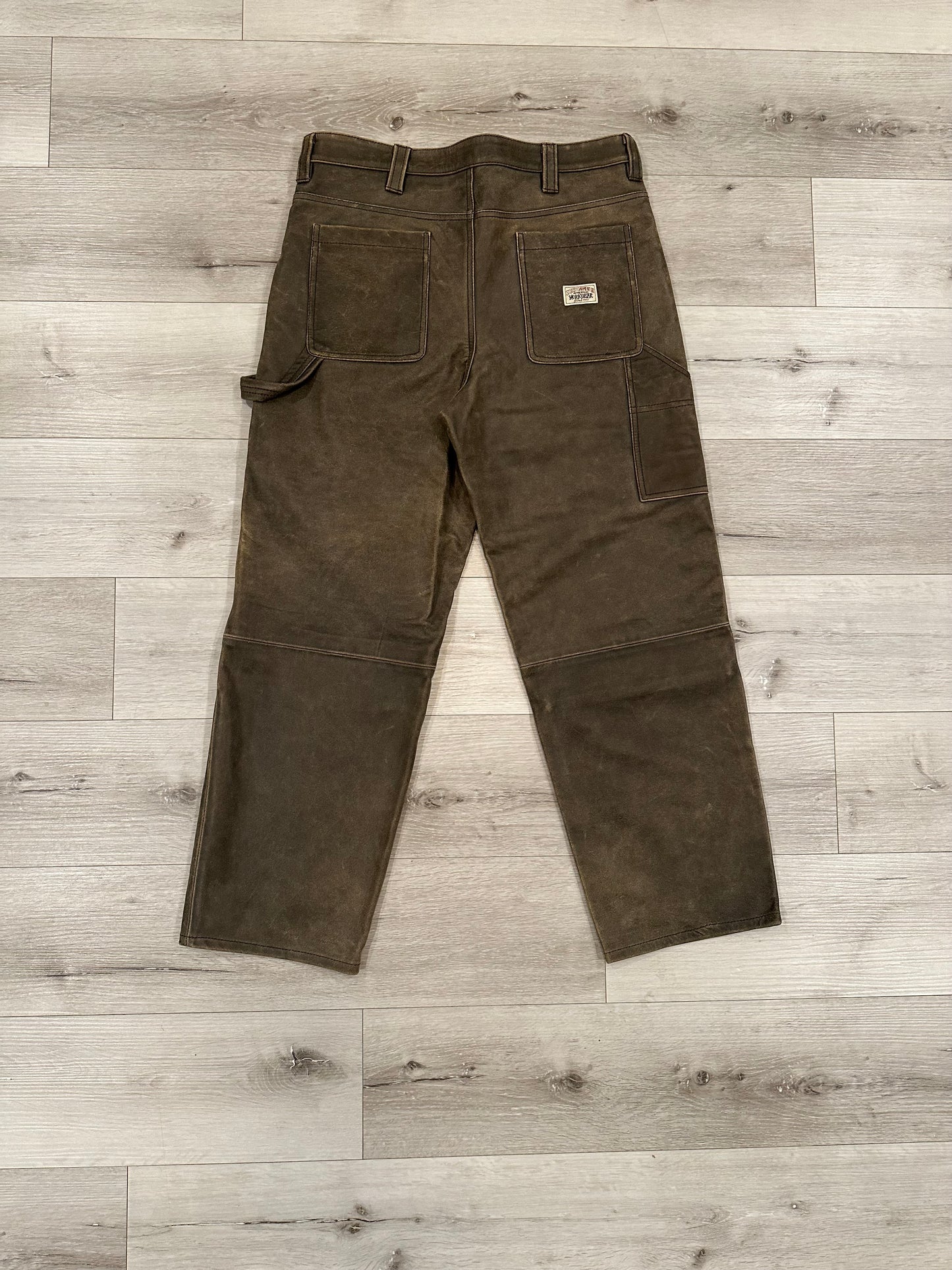 Stussy leather workwear pants