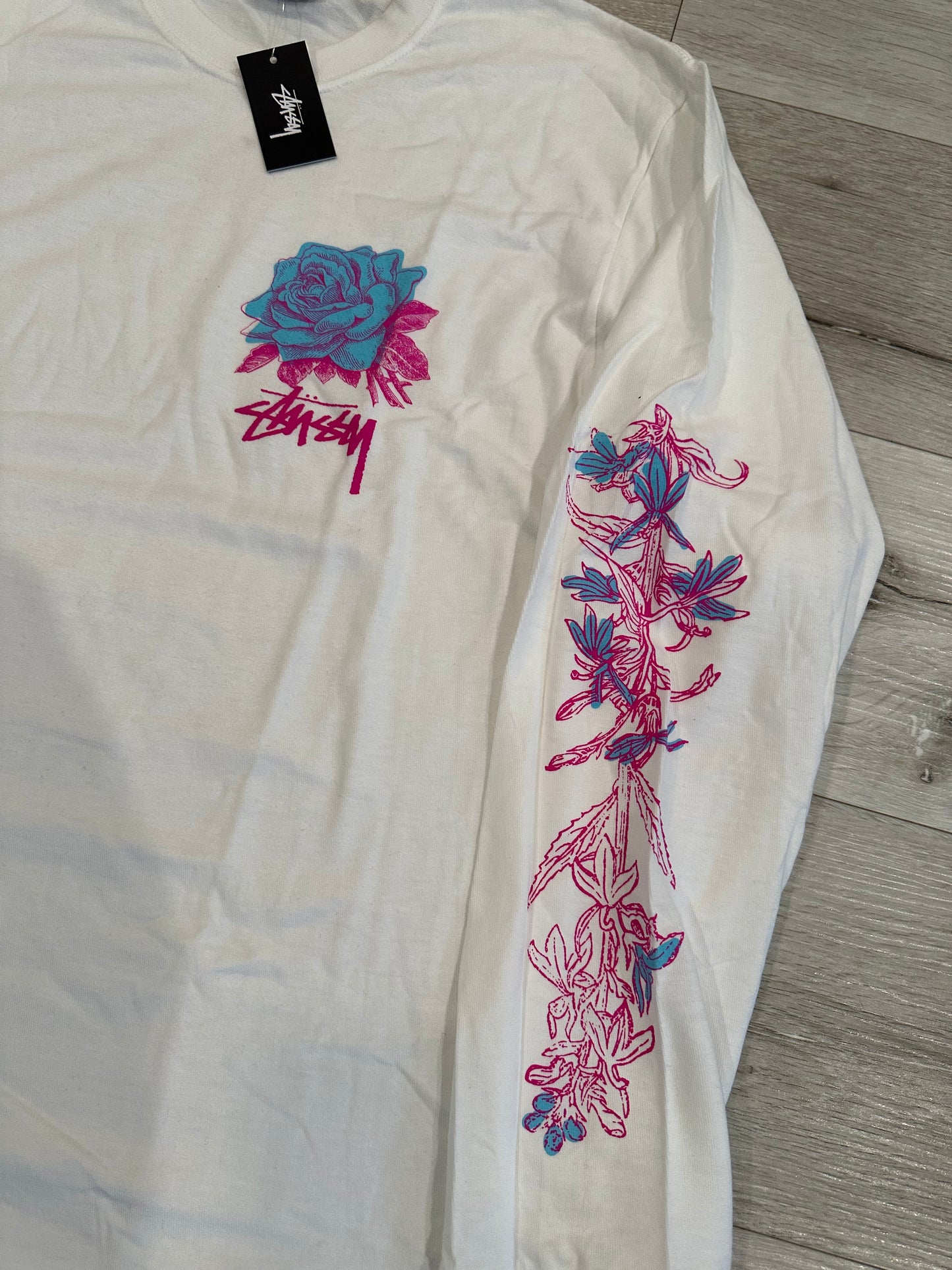 (M) STUSSY ROSEBUD LS SHIRT 21x30