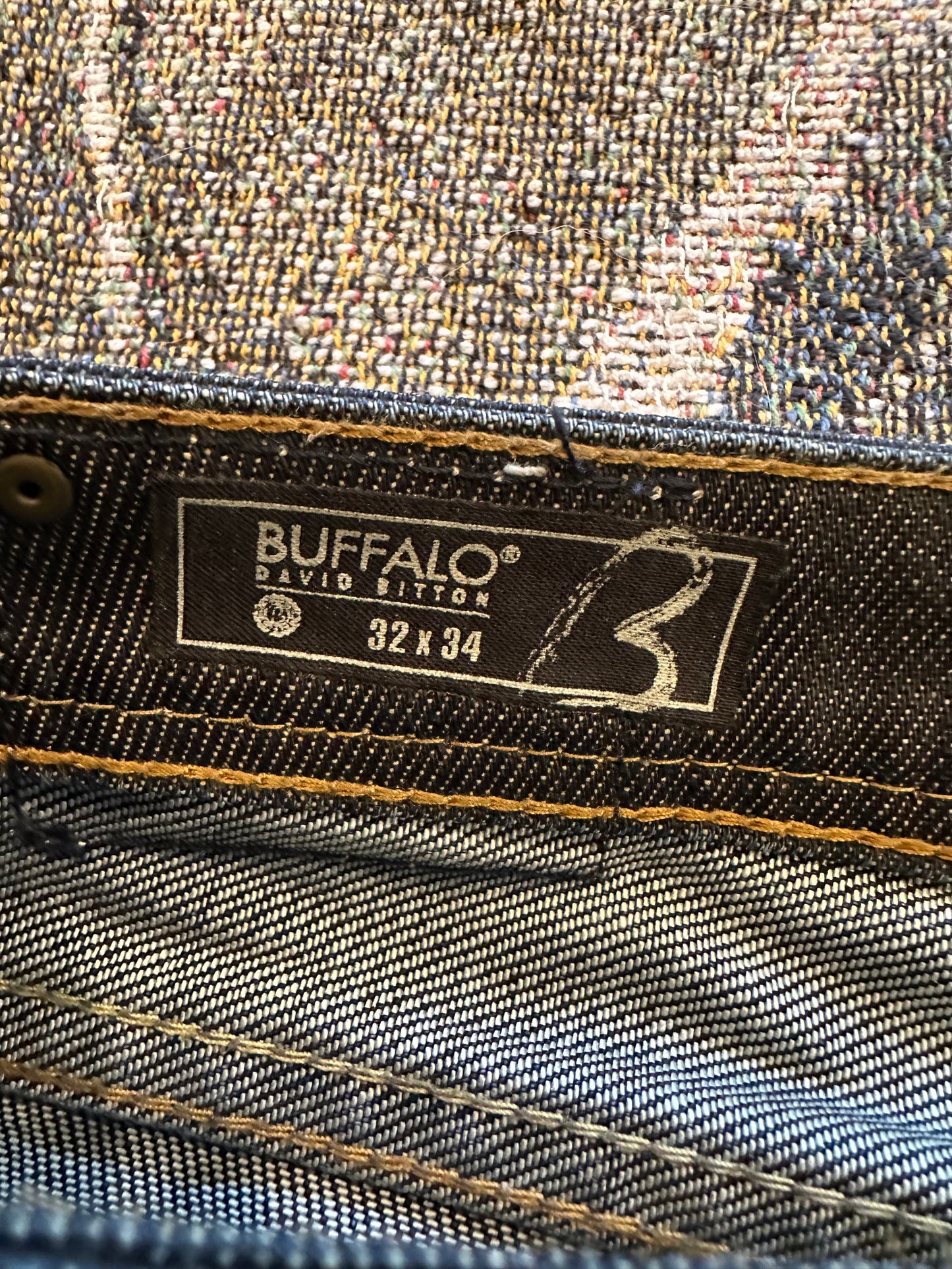 Y2k waxed Buffalo denim jeans