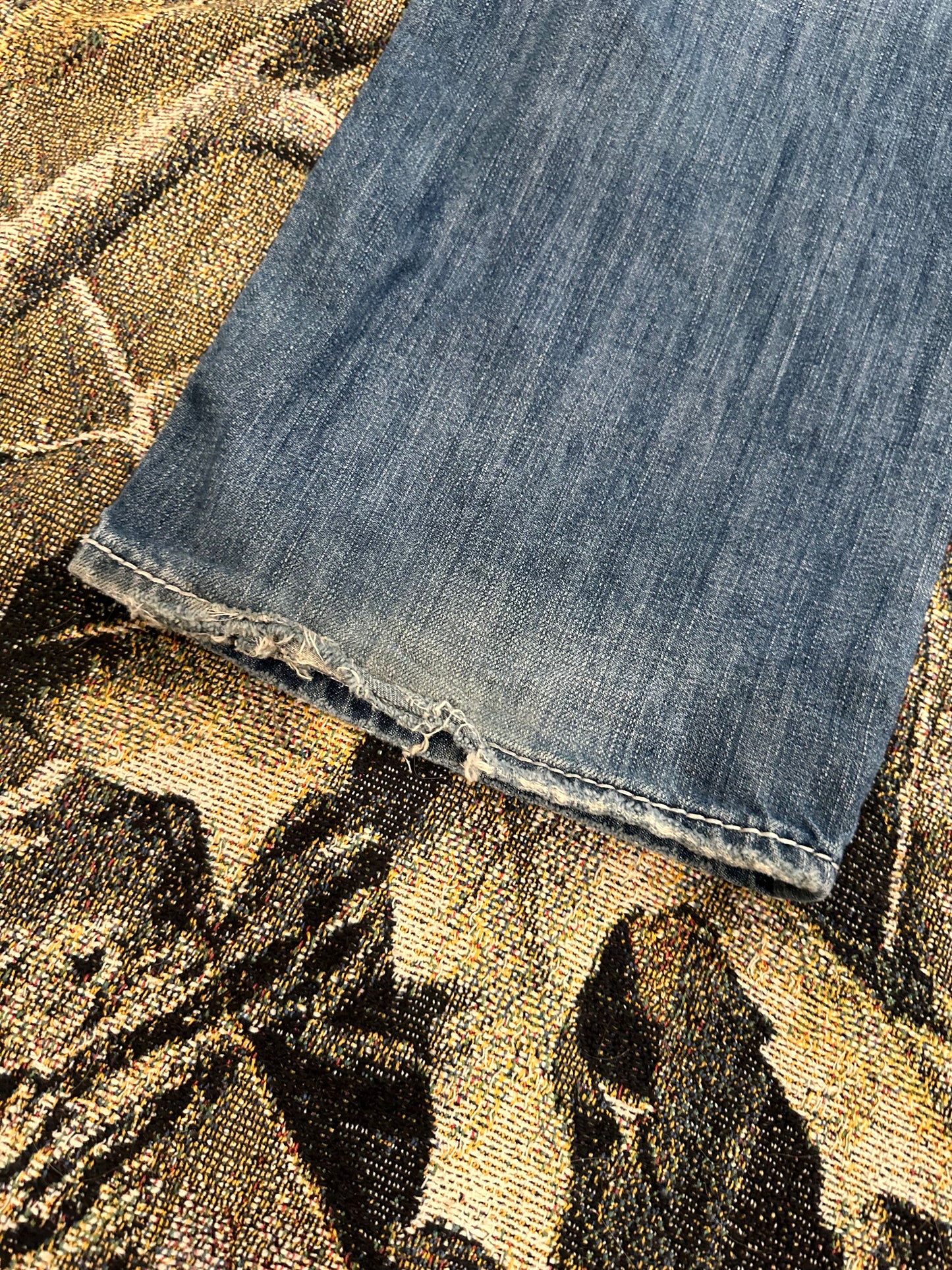 Y2k silver denim jeans