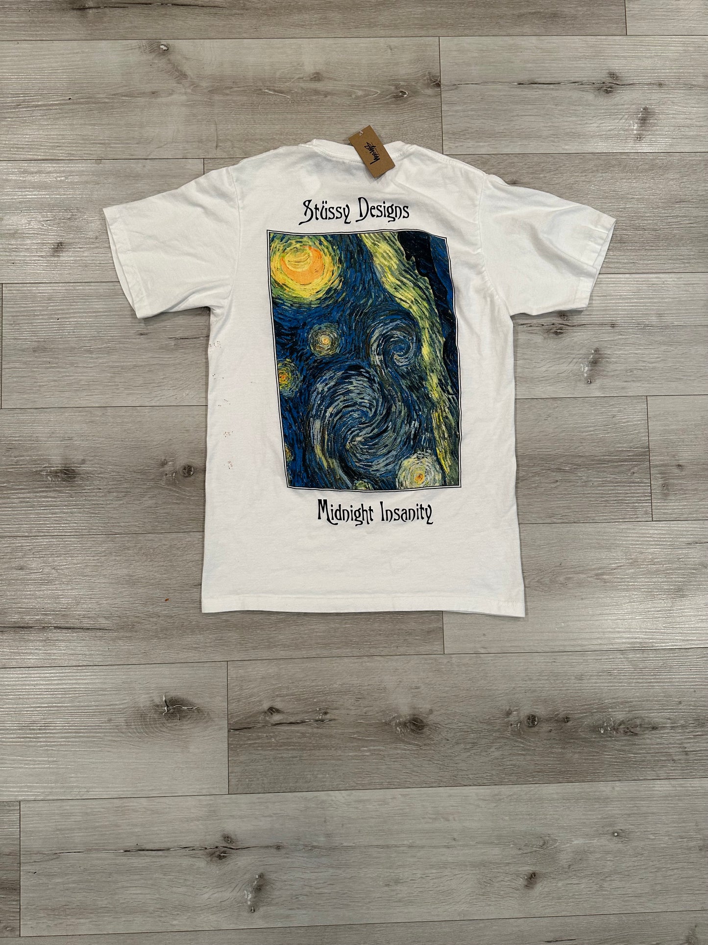 (S) STUSSY MIDNIGHT INSANITY SHIRT 18x27