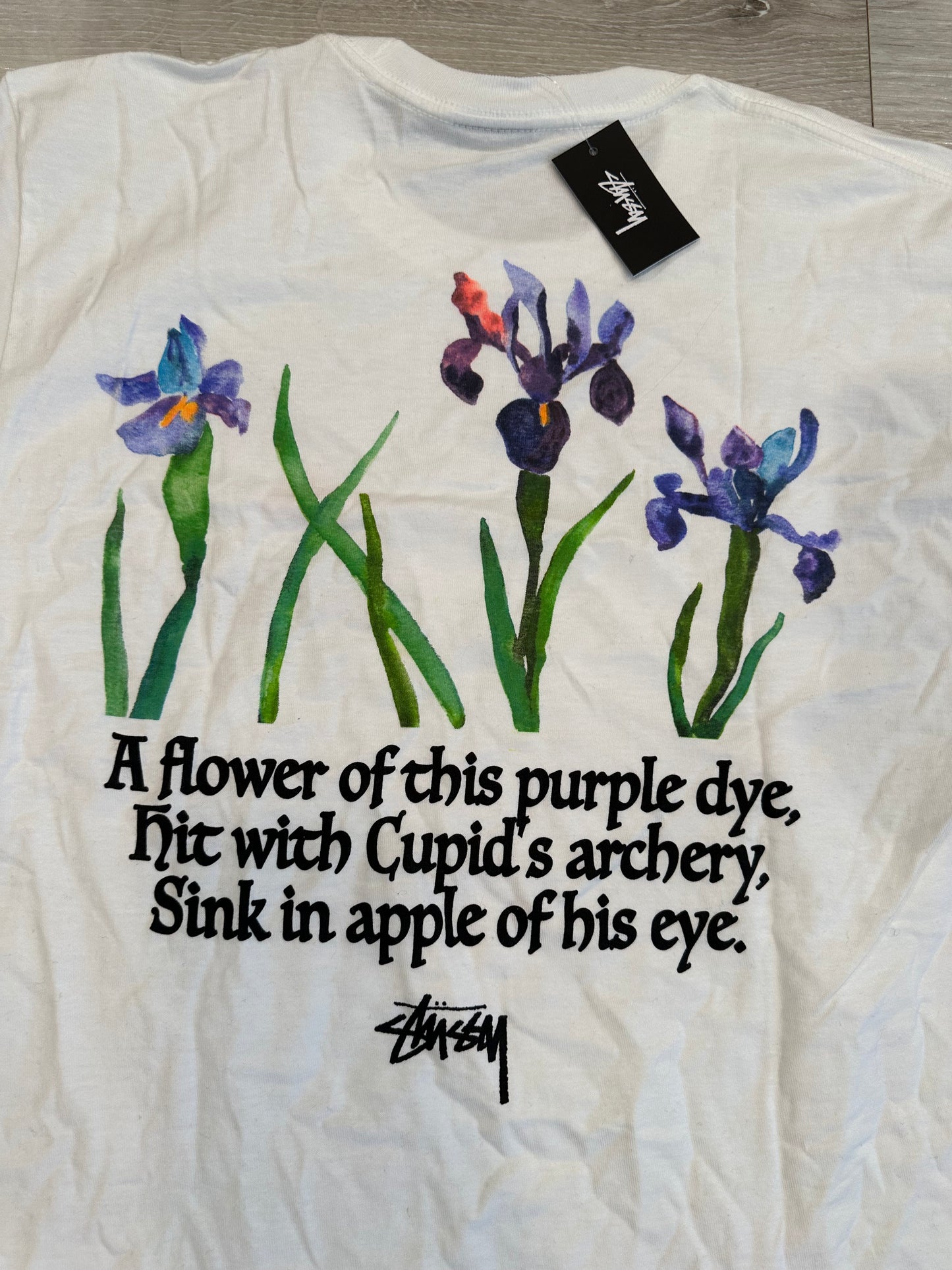 (M) STUSSY WATER FLOWERS SHIRT 20x28.5