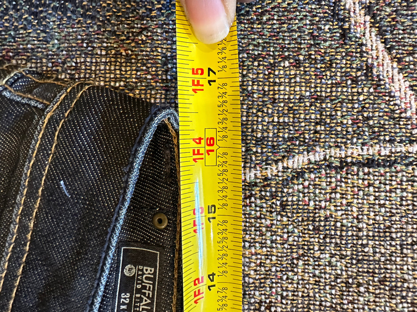 Y2k waxed Buffalo denim jeans