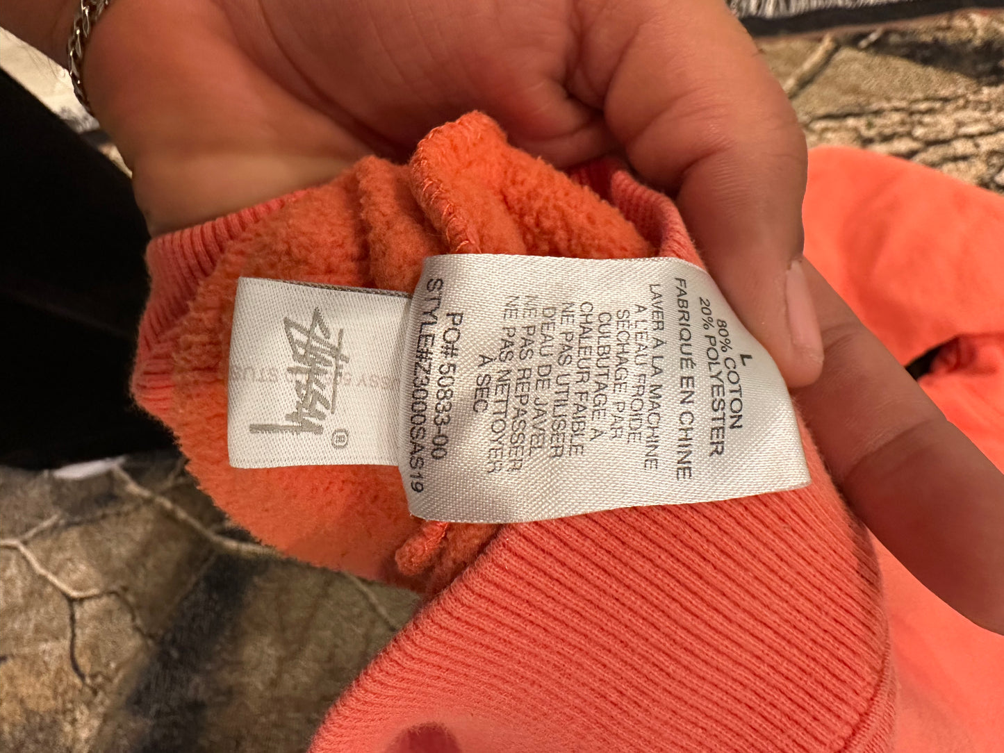 Stussy crewneck sweatshirt coral