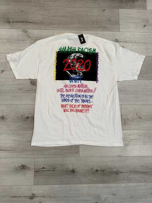 (XL) STUSSY smash racism SHIRT