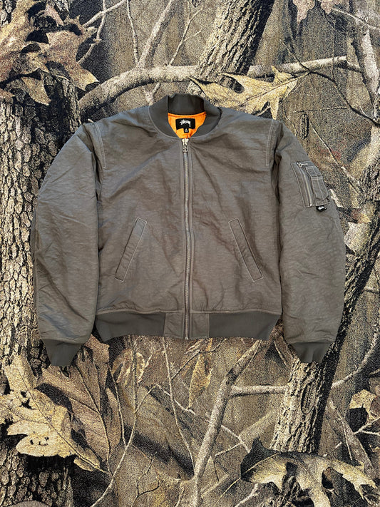 (M) Stussy dyed nylon bomber jacket