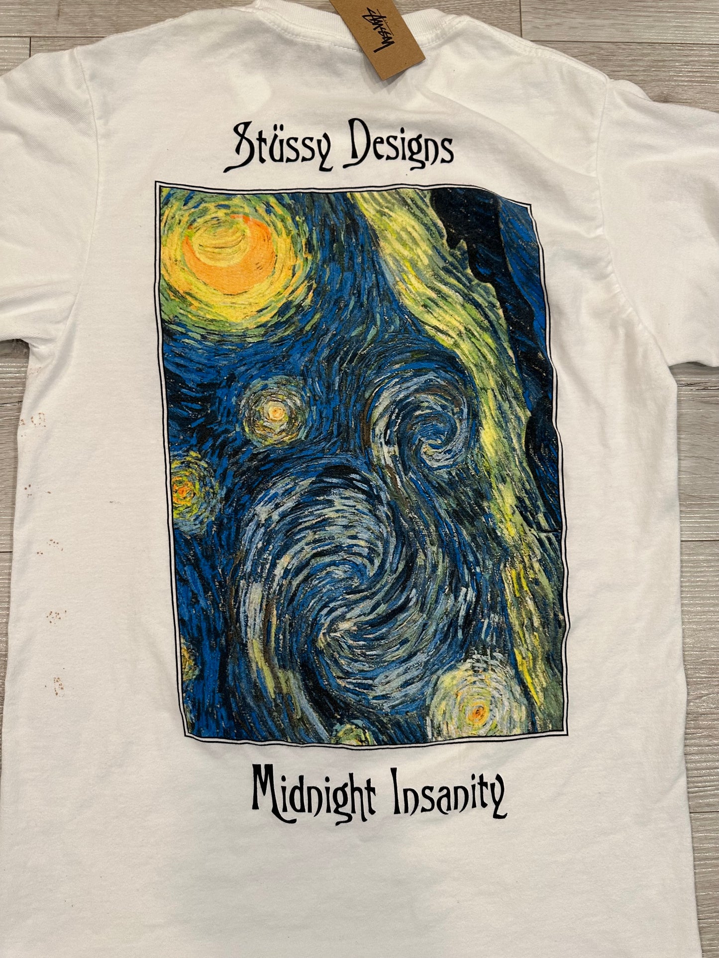 (S) STUSSY MIDNIGHT INSANITY SHIRT 18x27