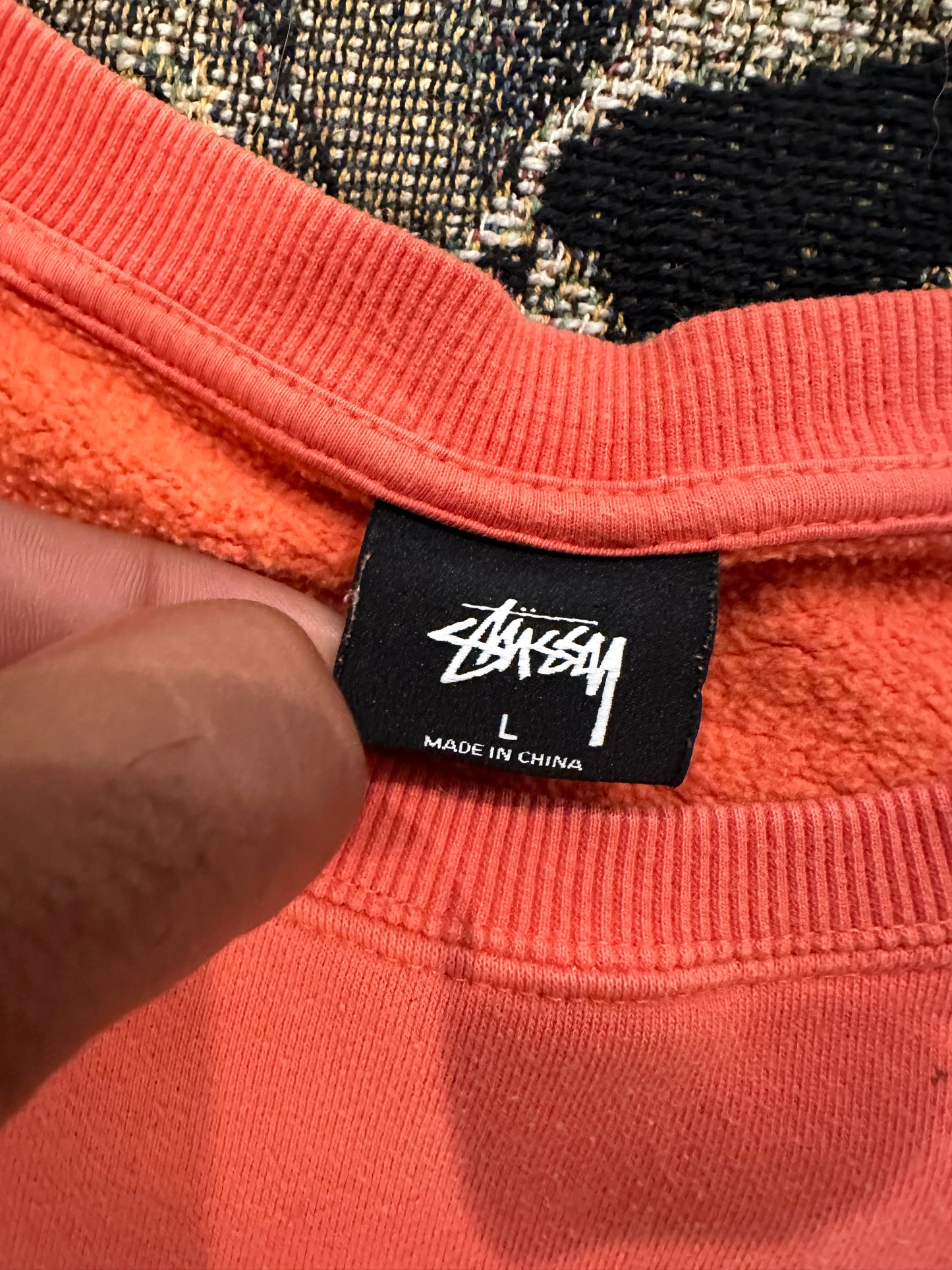 Stussy crewneck sweatshirt coral