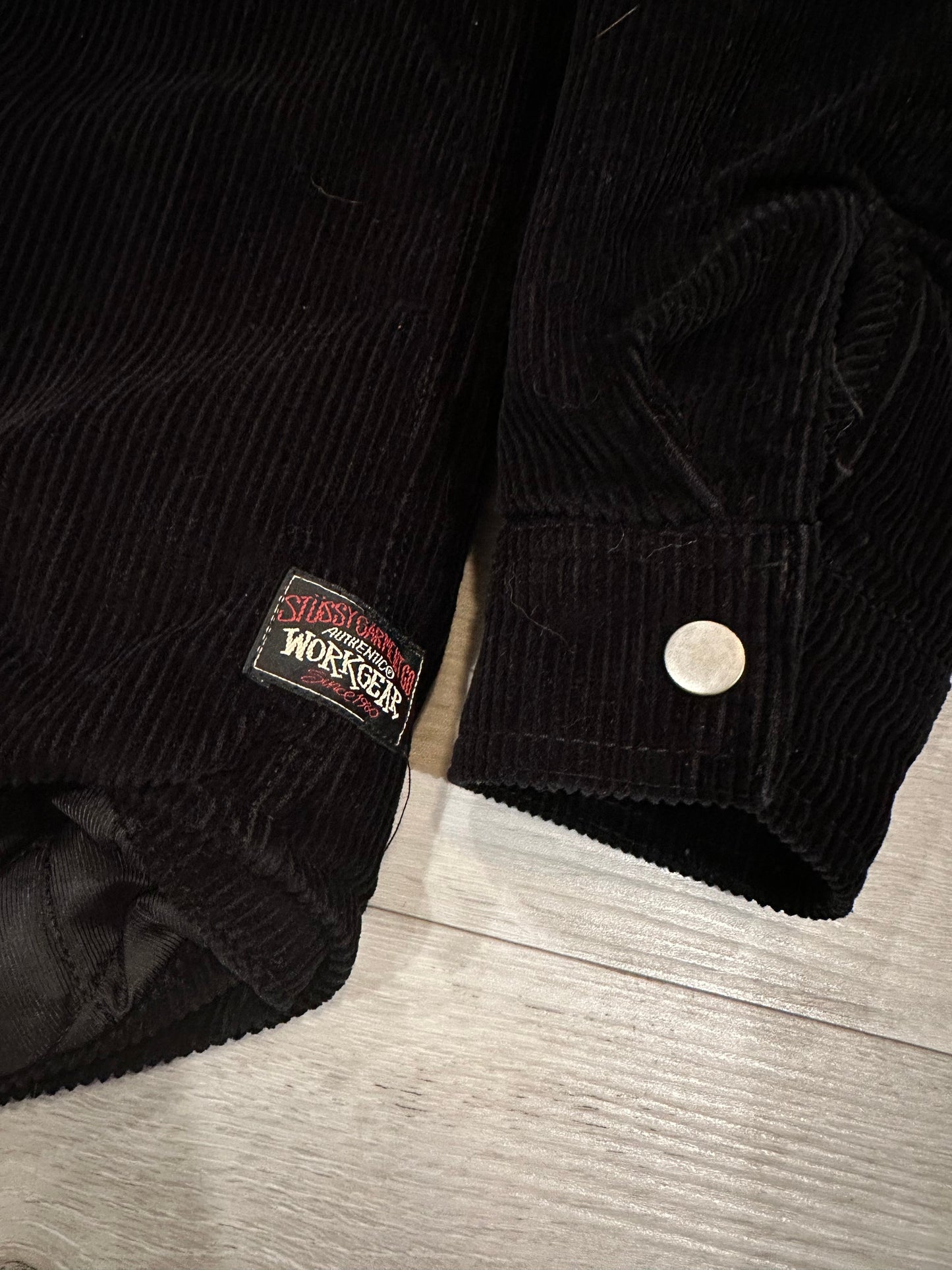 (L) Stussy Cord Quilted Overshirt