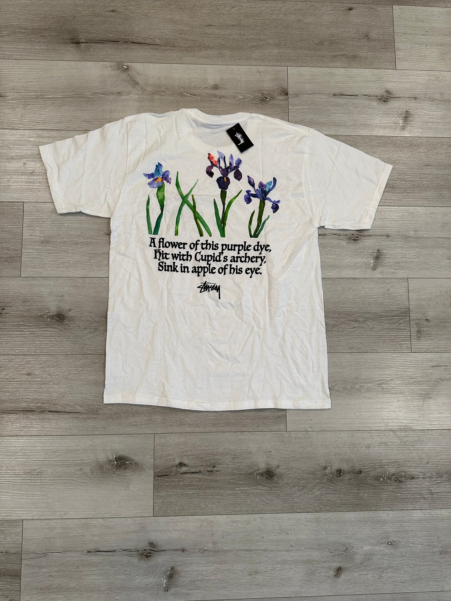 (M) STUSSY WATER FLOWERS SHIRT 20x28.5