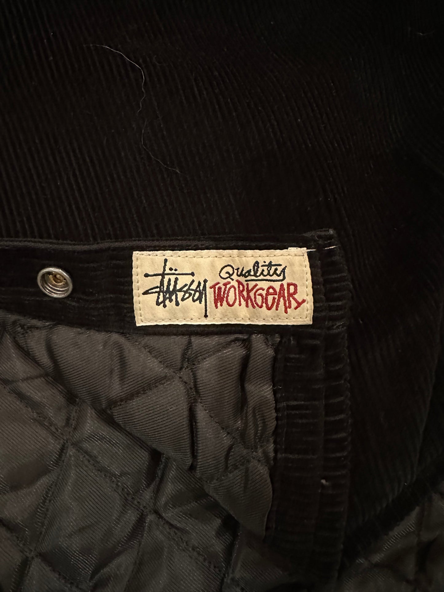 (L) Stussy Cord Quilted Overshirt
