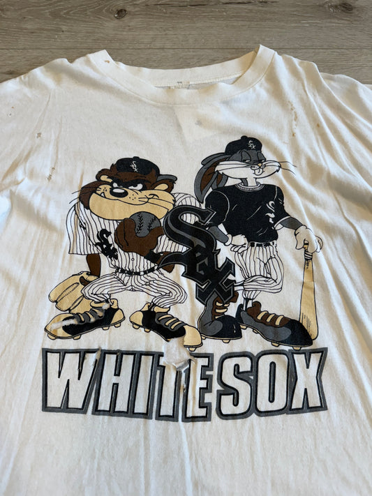 Vintage Looney Tunes Whites Socks Baseball tee