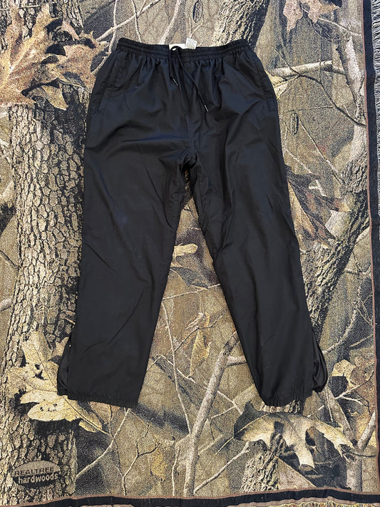 Baggy black nylon pants