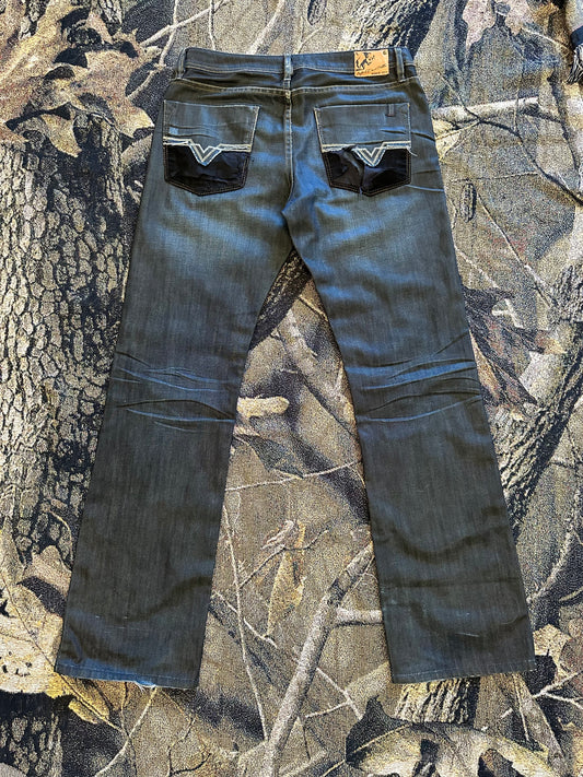 Y2k waxed Buffalo denim jeans