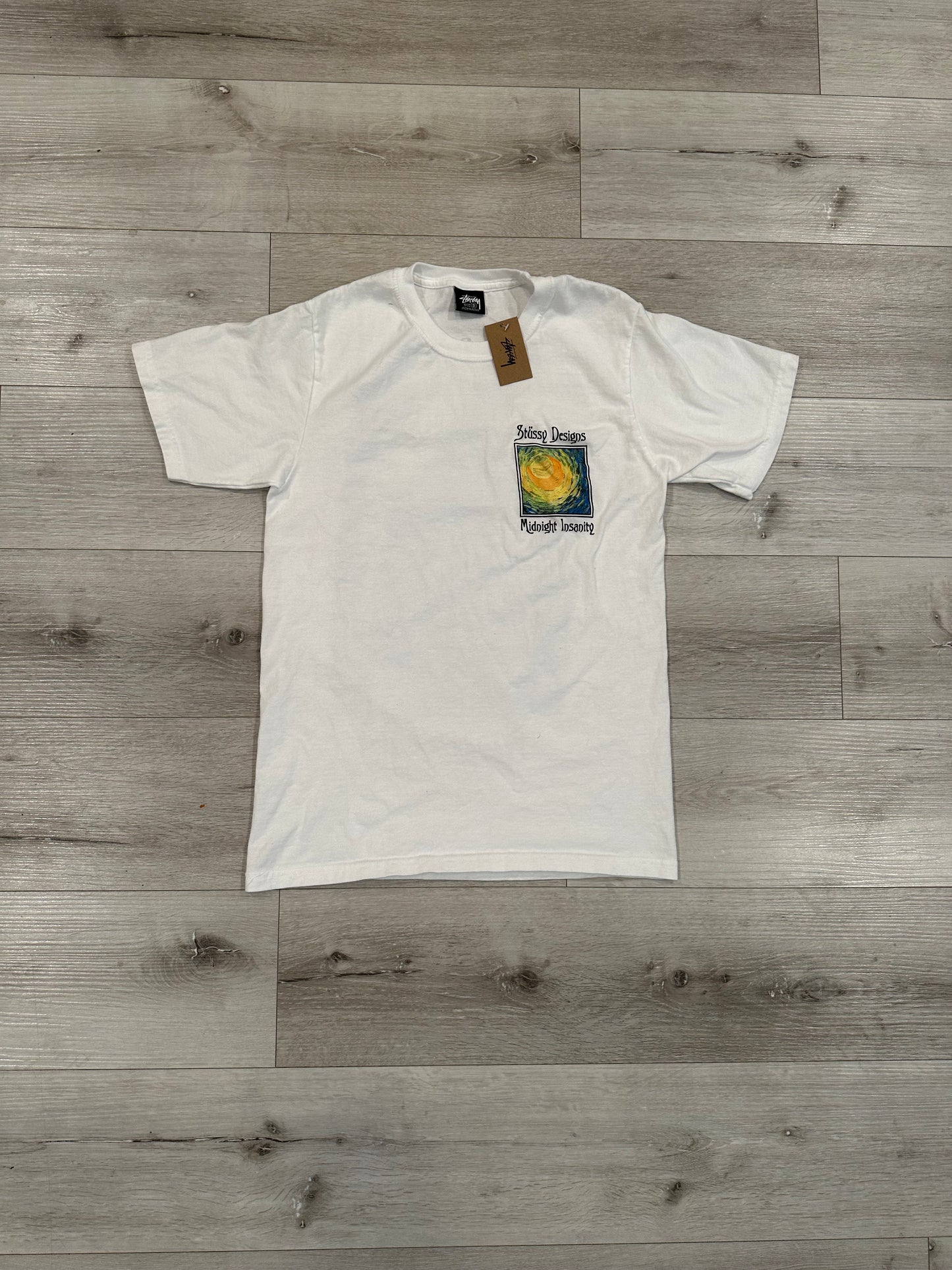 (S) STUSSY MIDNIGHT INSANITY SHIRT 18x27