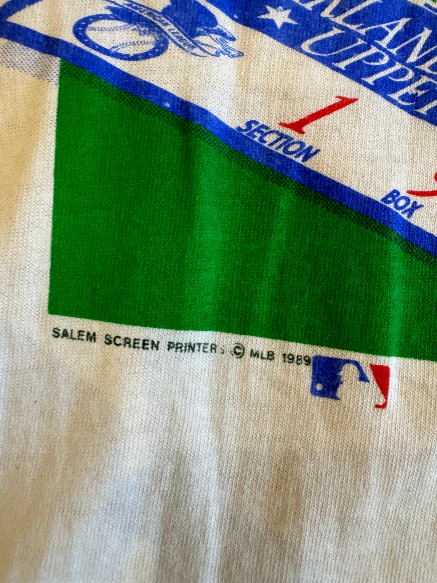 1989 Oakland As baseball tee deadstock with tags