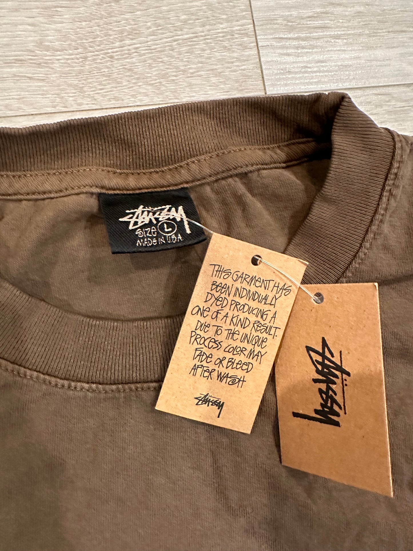 (L) STUSSY script SHIRT