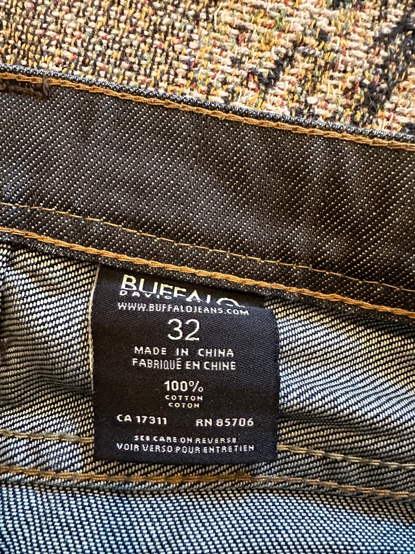 Y2k waxed Buffalo denim jeans