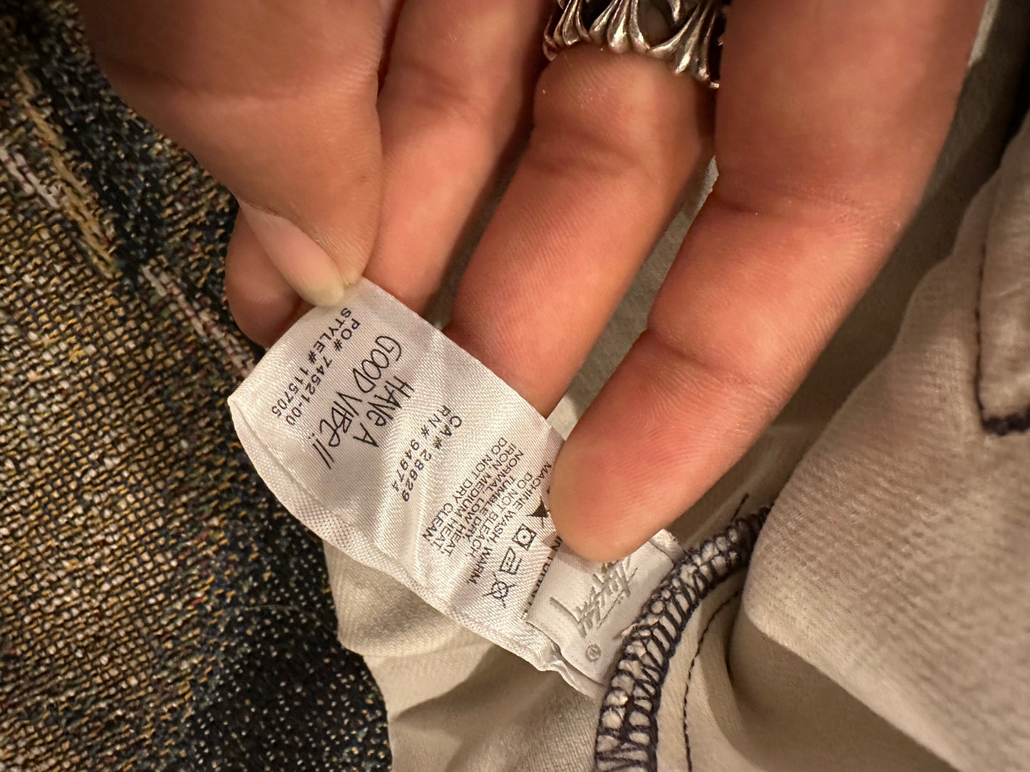 (S) Stussy spray dye hooded work jacket