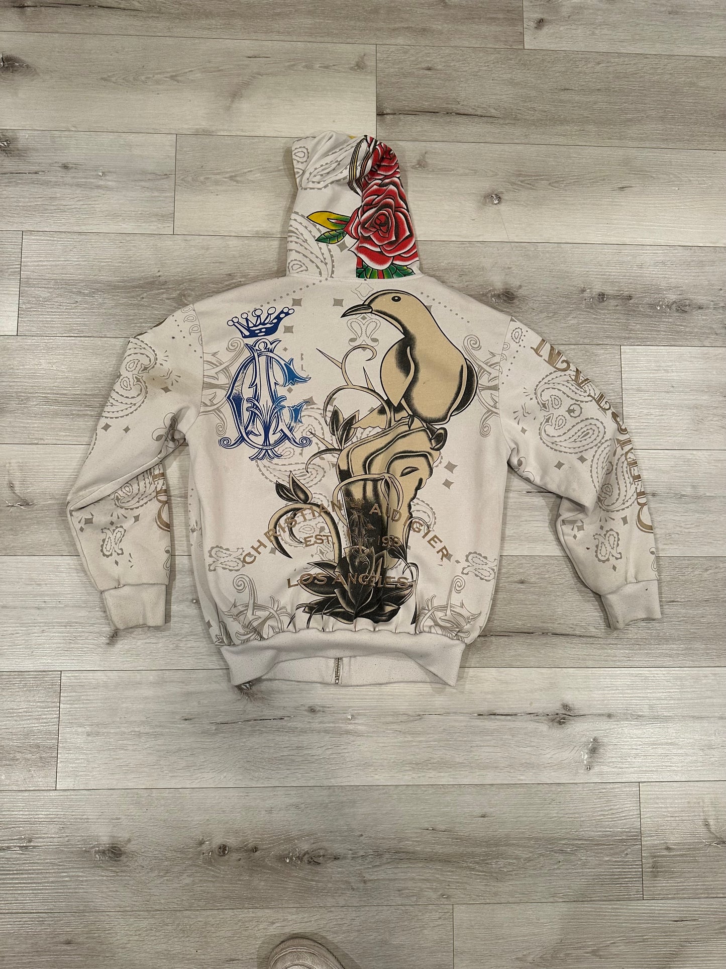 Christian audigier ed hardy zip up hoodie