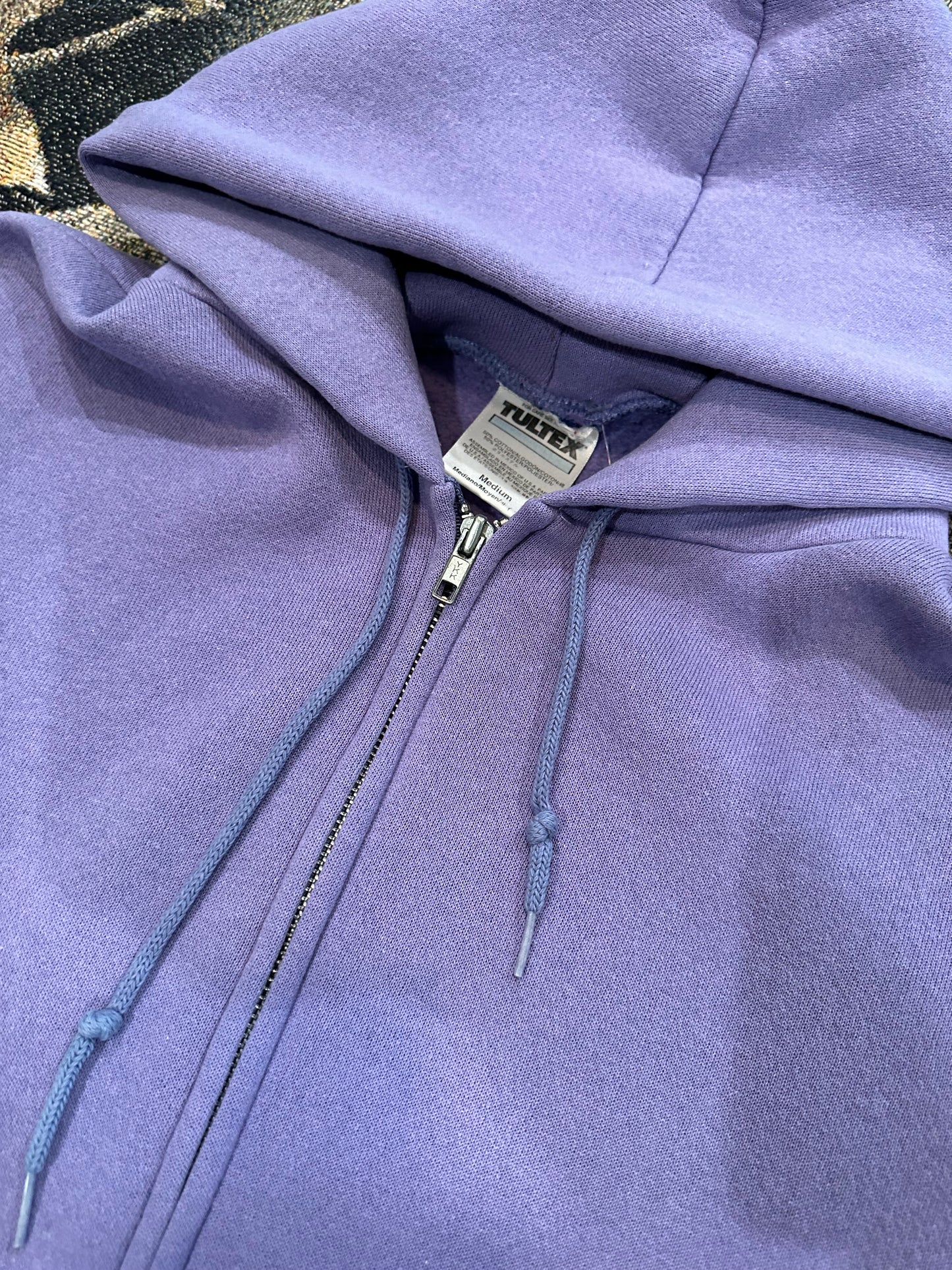 Vintage lavender tultex zip up hoodie 1990s