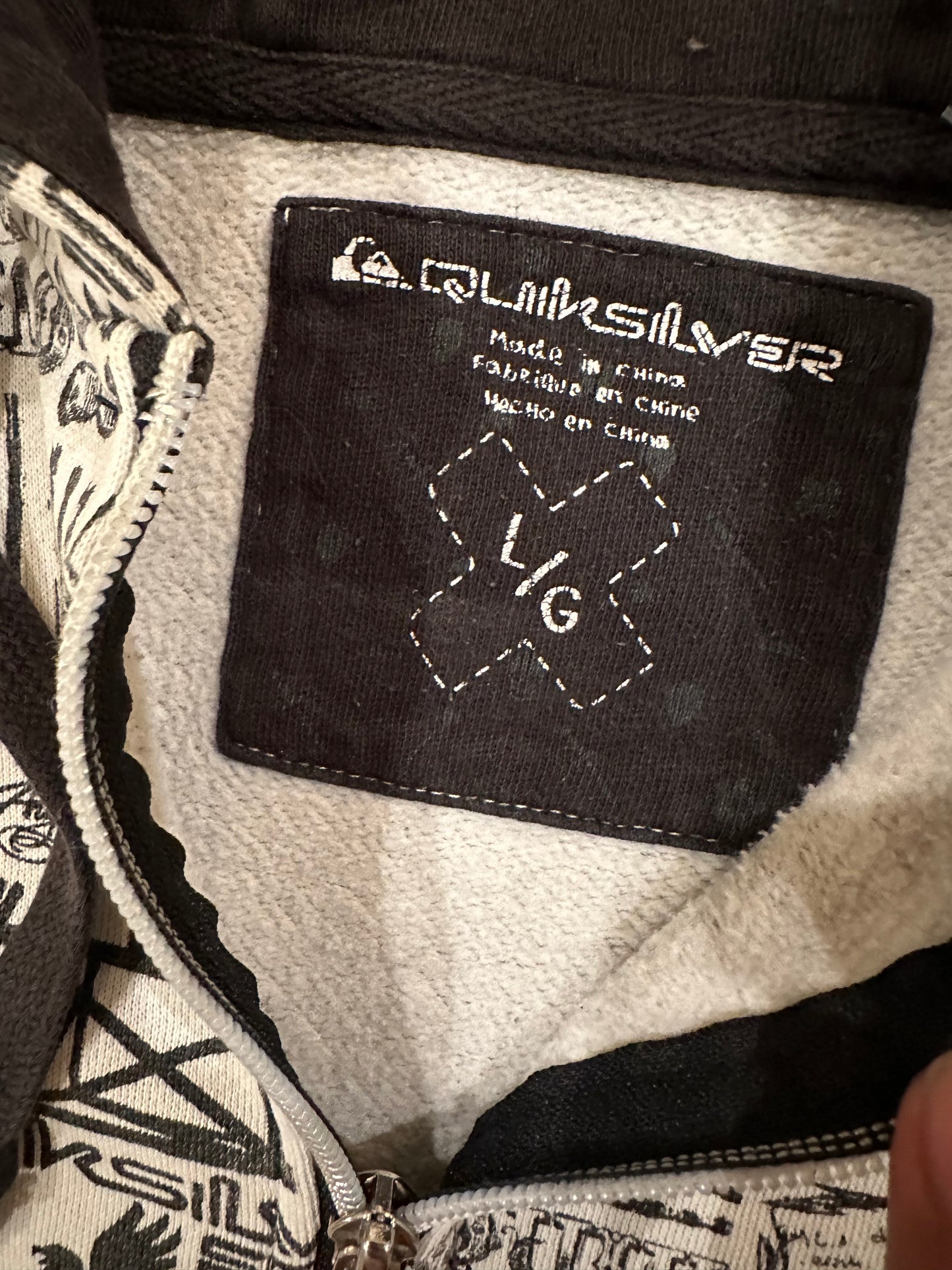 y2k quick silver zip up hoodie