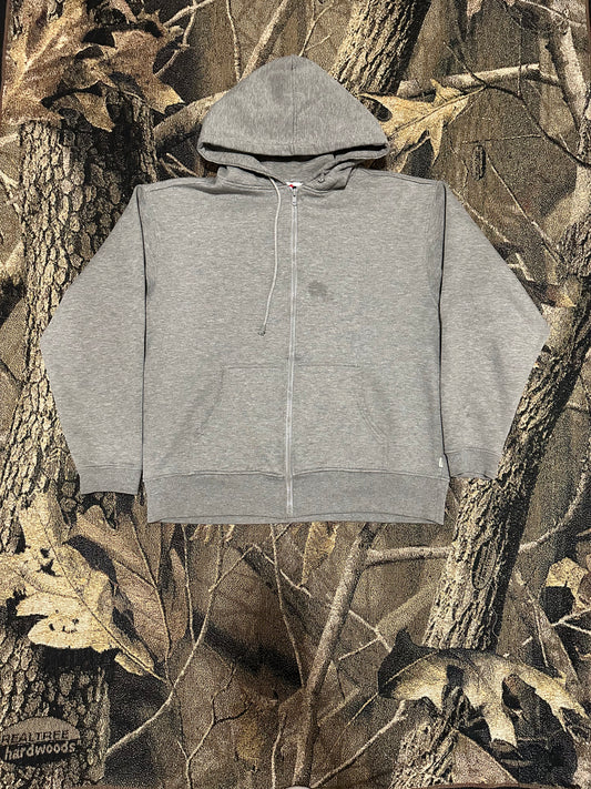 Grey zip up hoodie