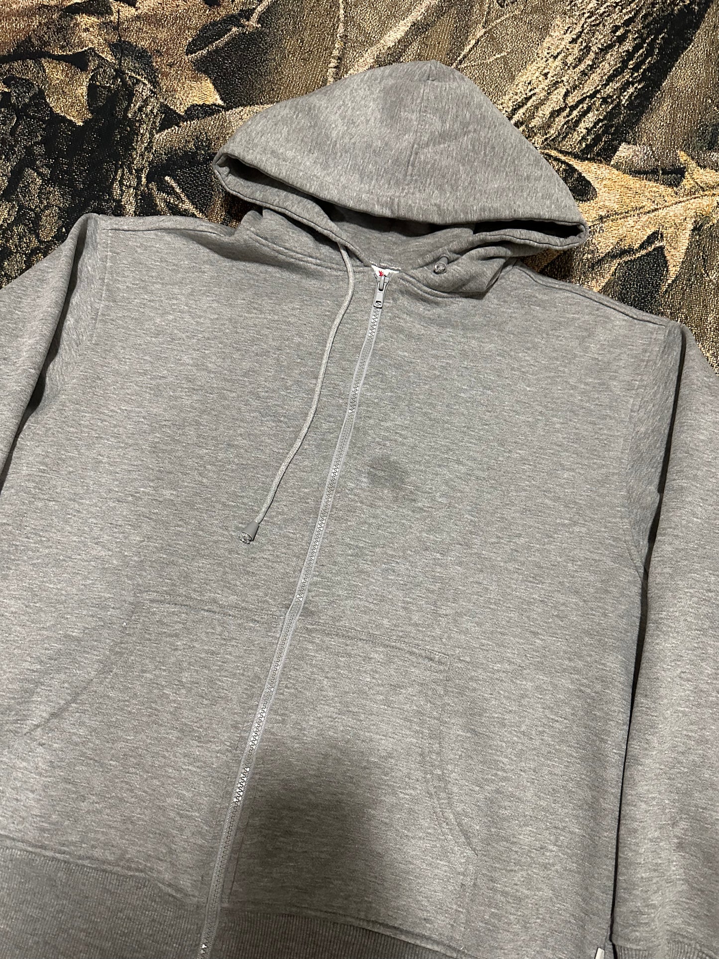 Grey zip up hoodie