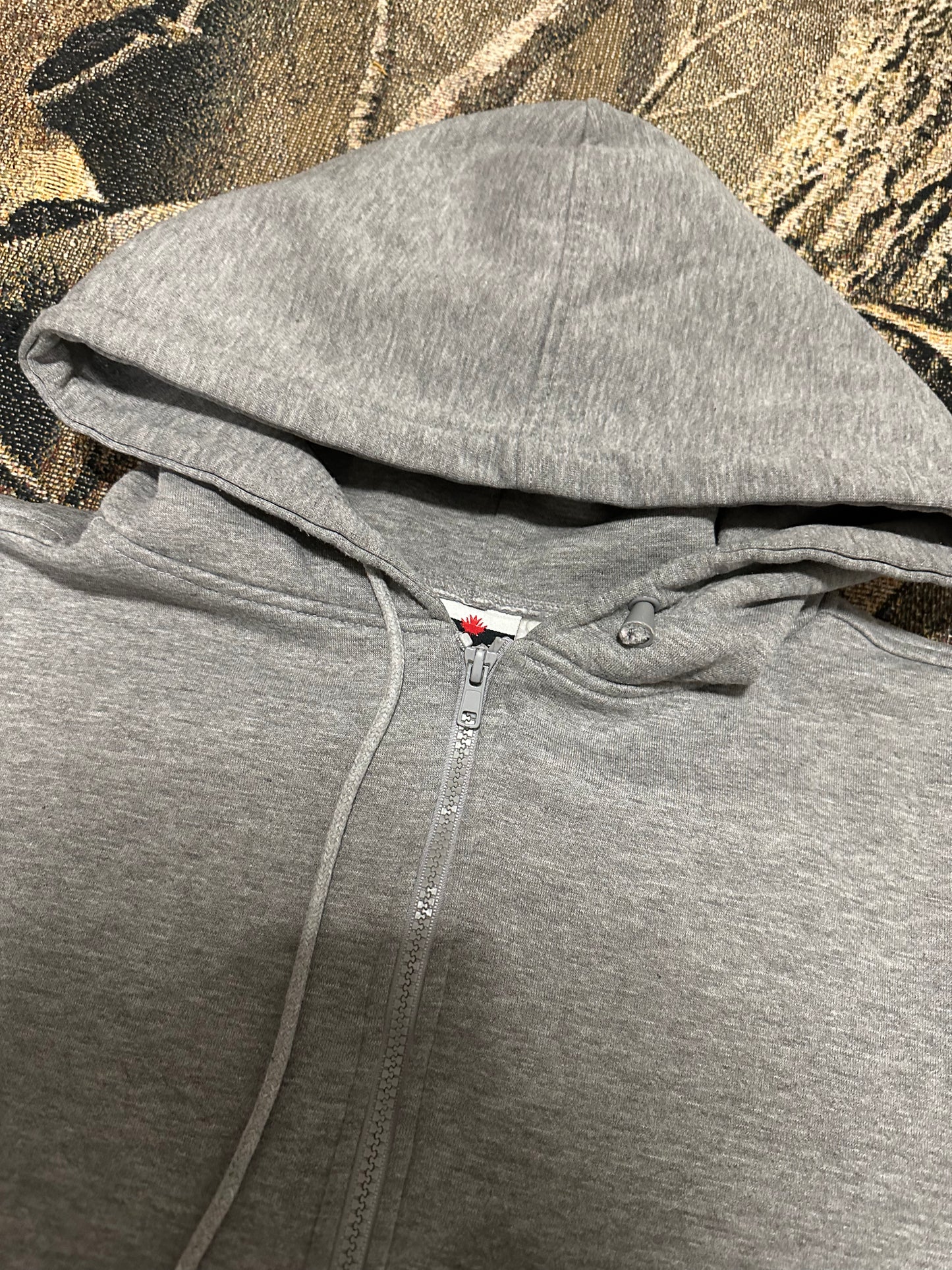 Grey zip up hoodie