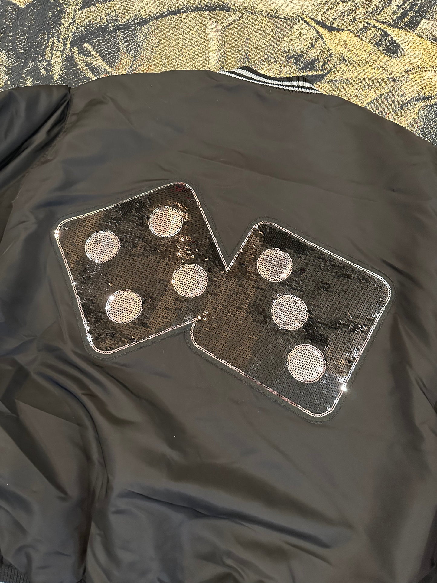(M) Stussy sequins satin jacket