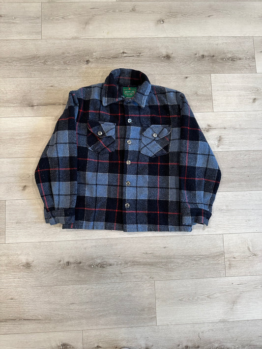 Vintage wool flannel button up shirt