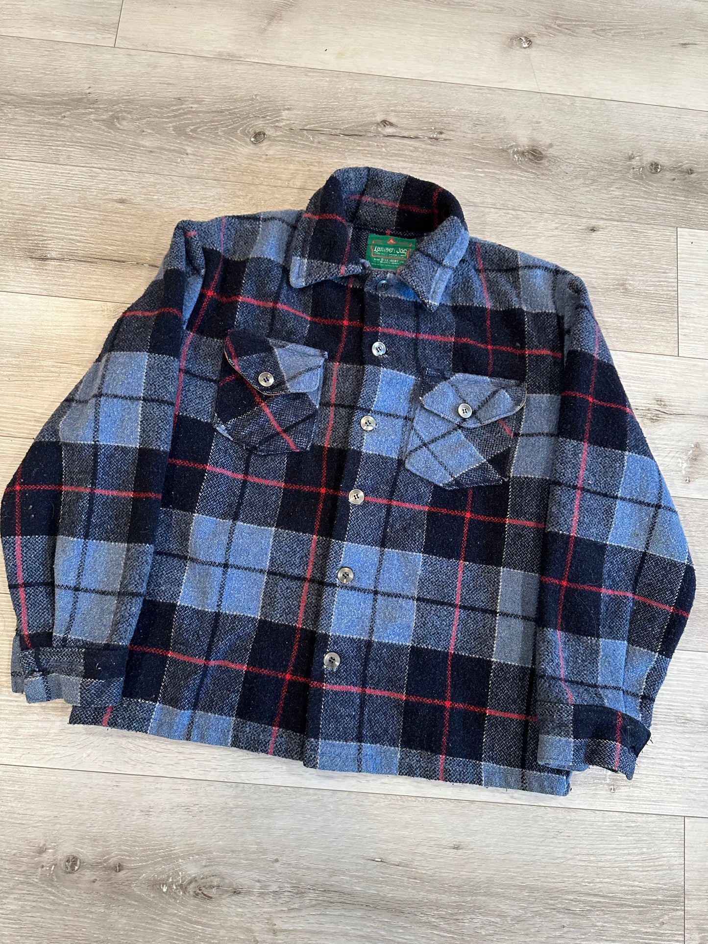 Vintage wool flannel button up shirt