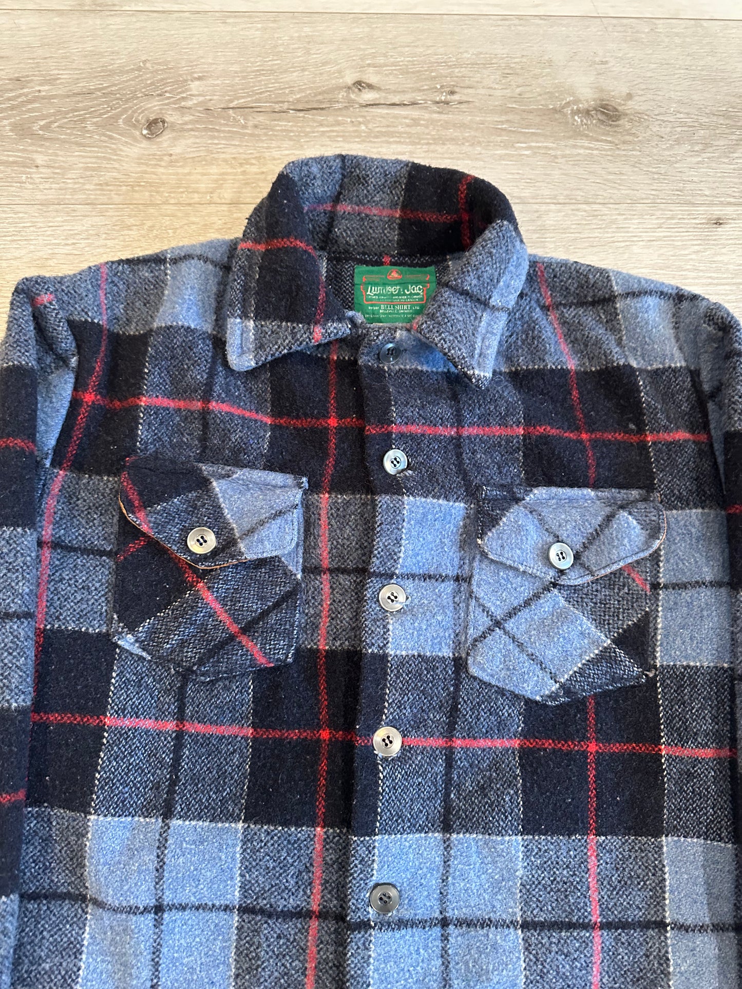 Vintage wool flannel button up shirt