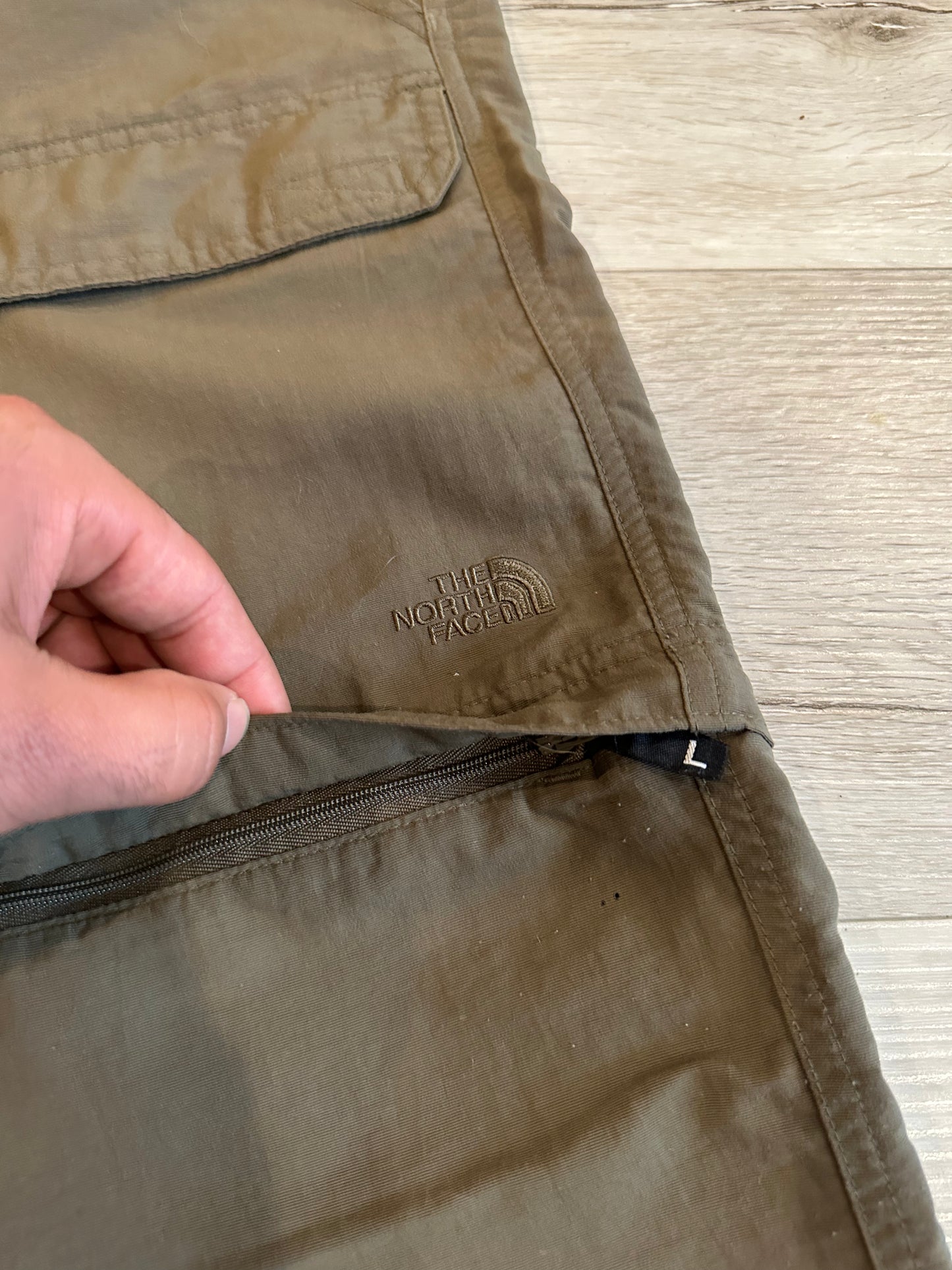 Baggy North face cargo pants (turn into shorts)