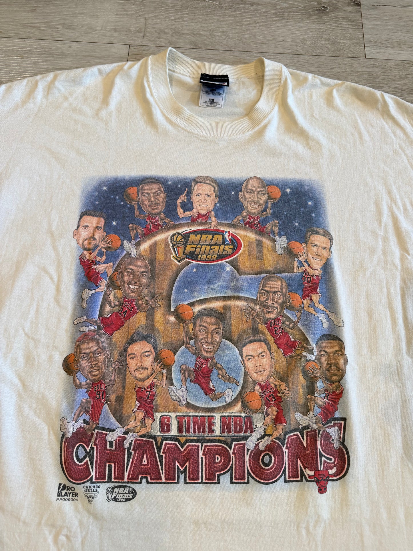 1998 Chicago bulls 6 time champion nba finals shirt