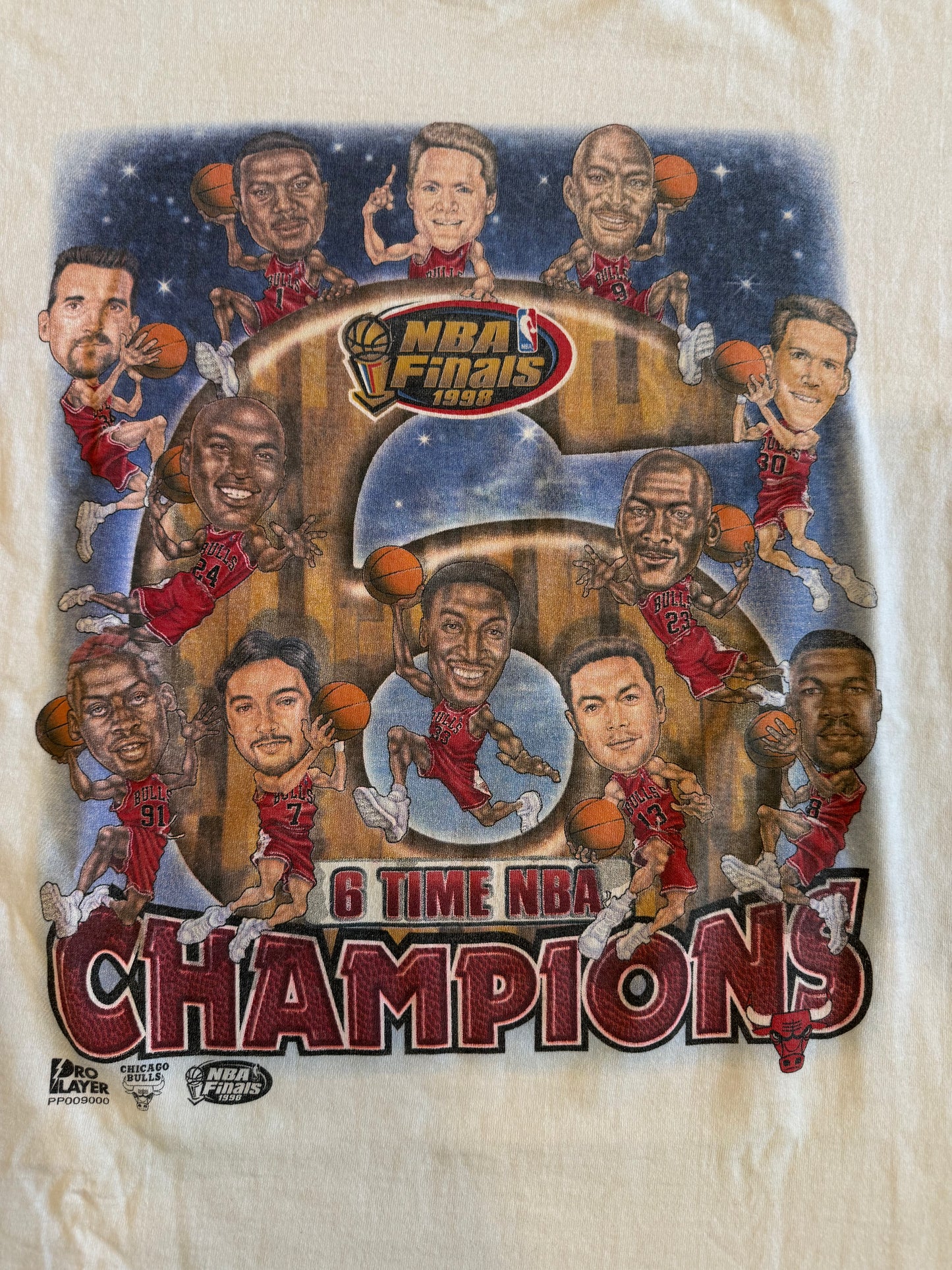1998 Chicago bulls 6 time champion nba finals shirt