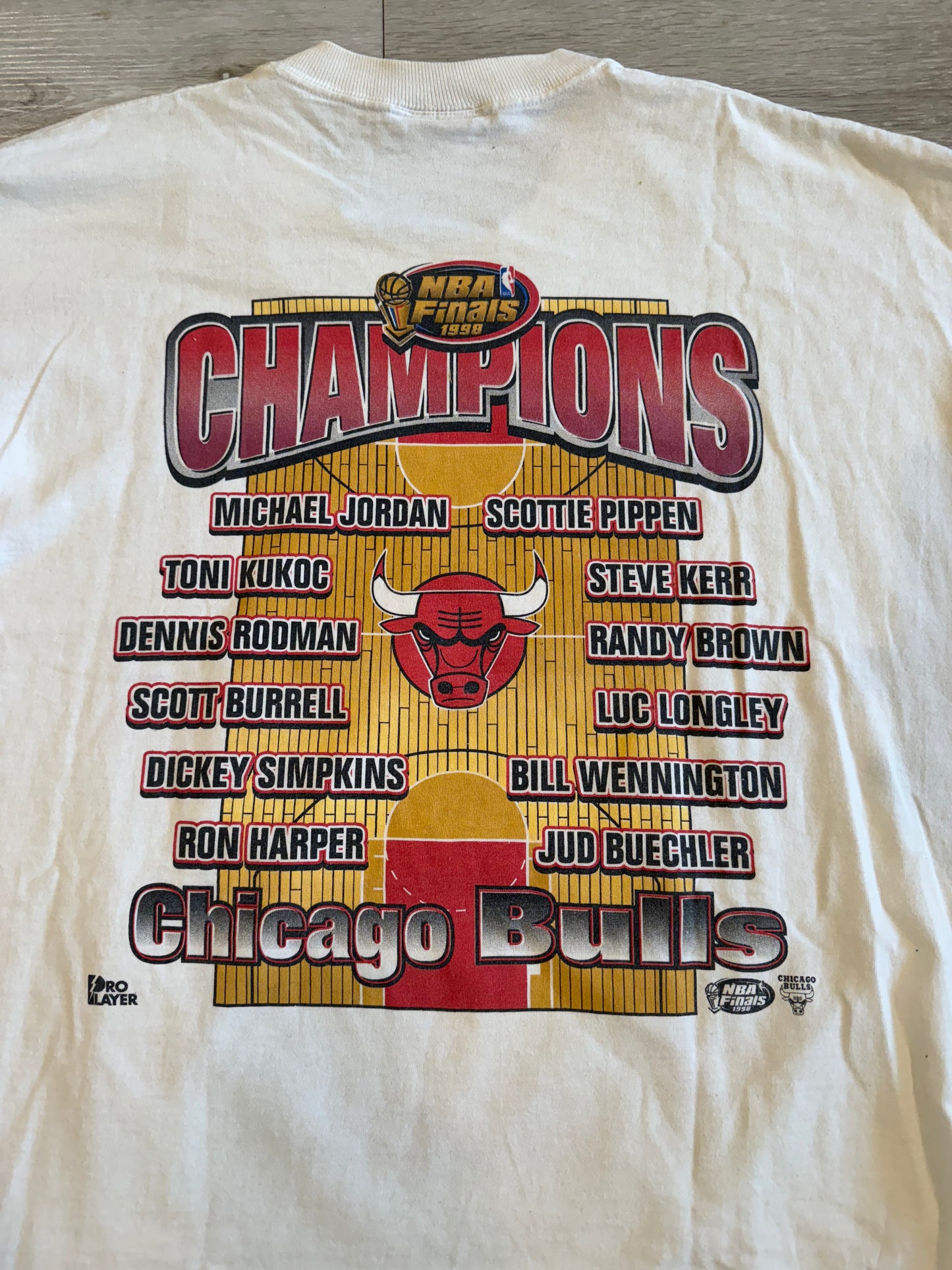 1998 Chicago bulls 6 time champion nba finals shirt