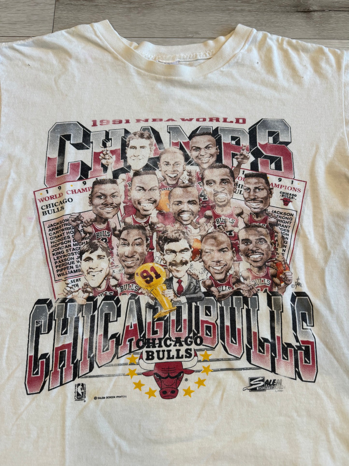 1991 Chicago bulls championship shirt
