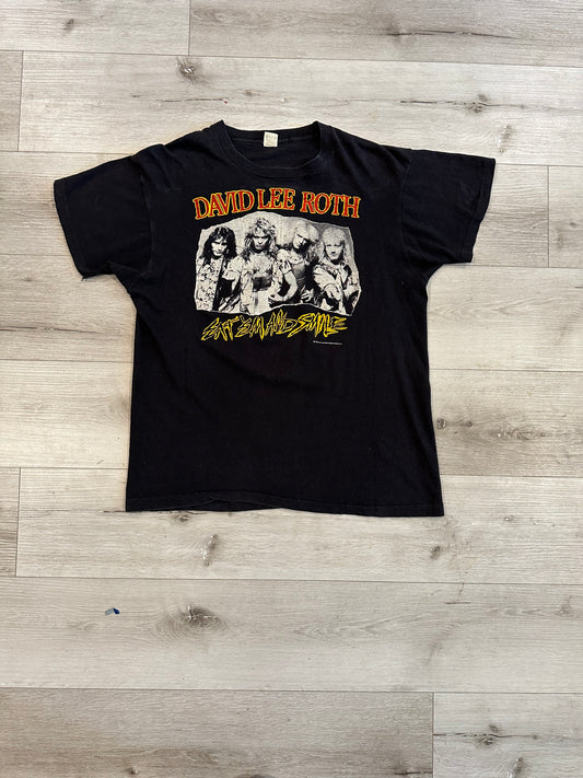 1986 David lee Roth eat em and smile tour tee