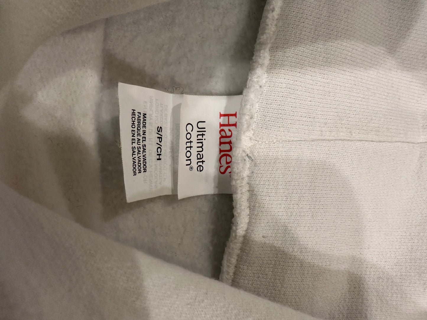S Y2k blank white hoodie