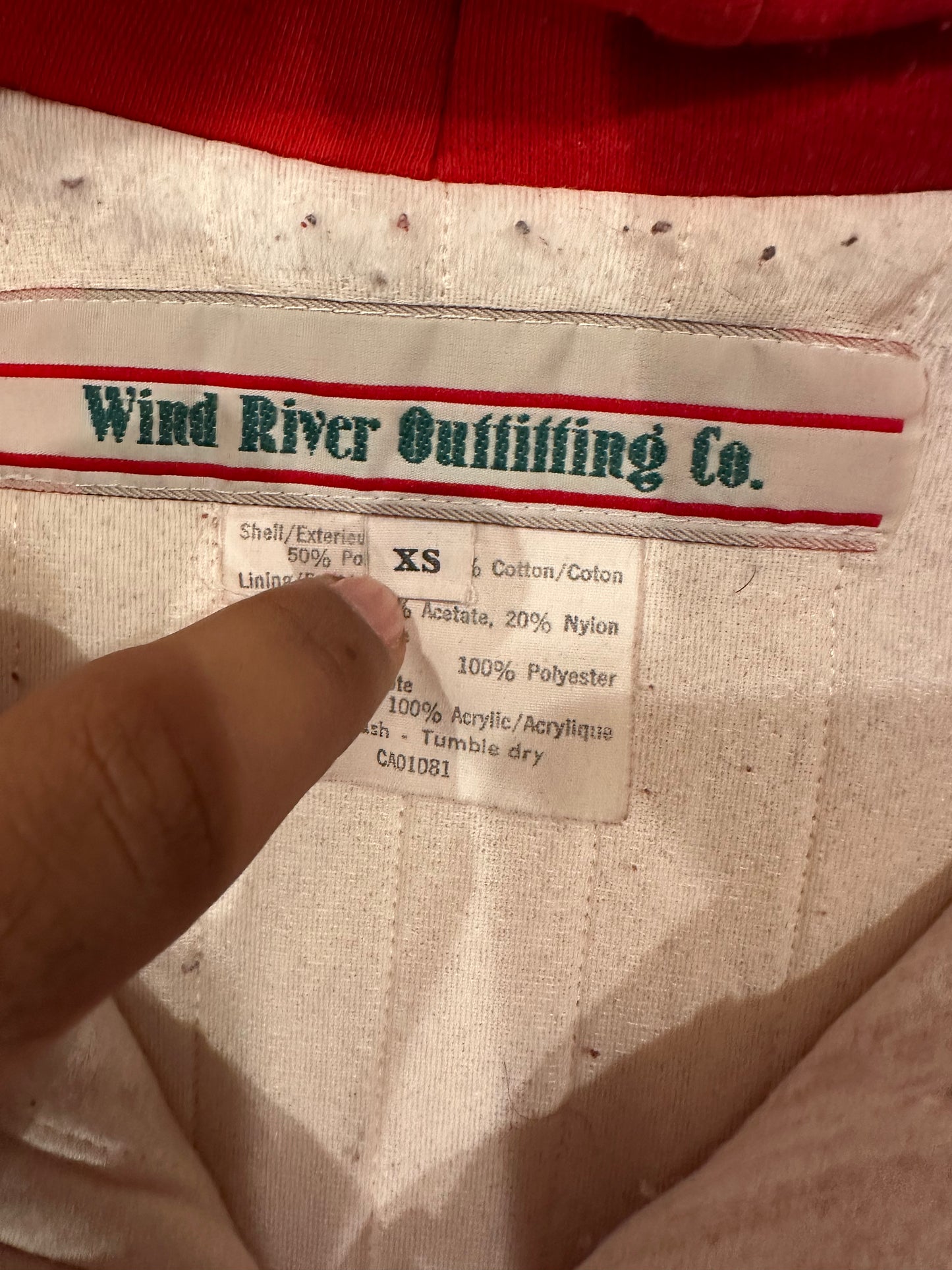 Vintage wind river zip up hoodie