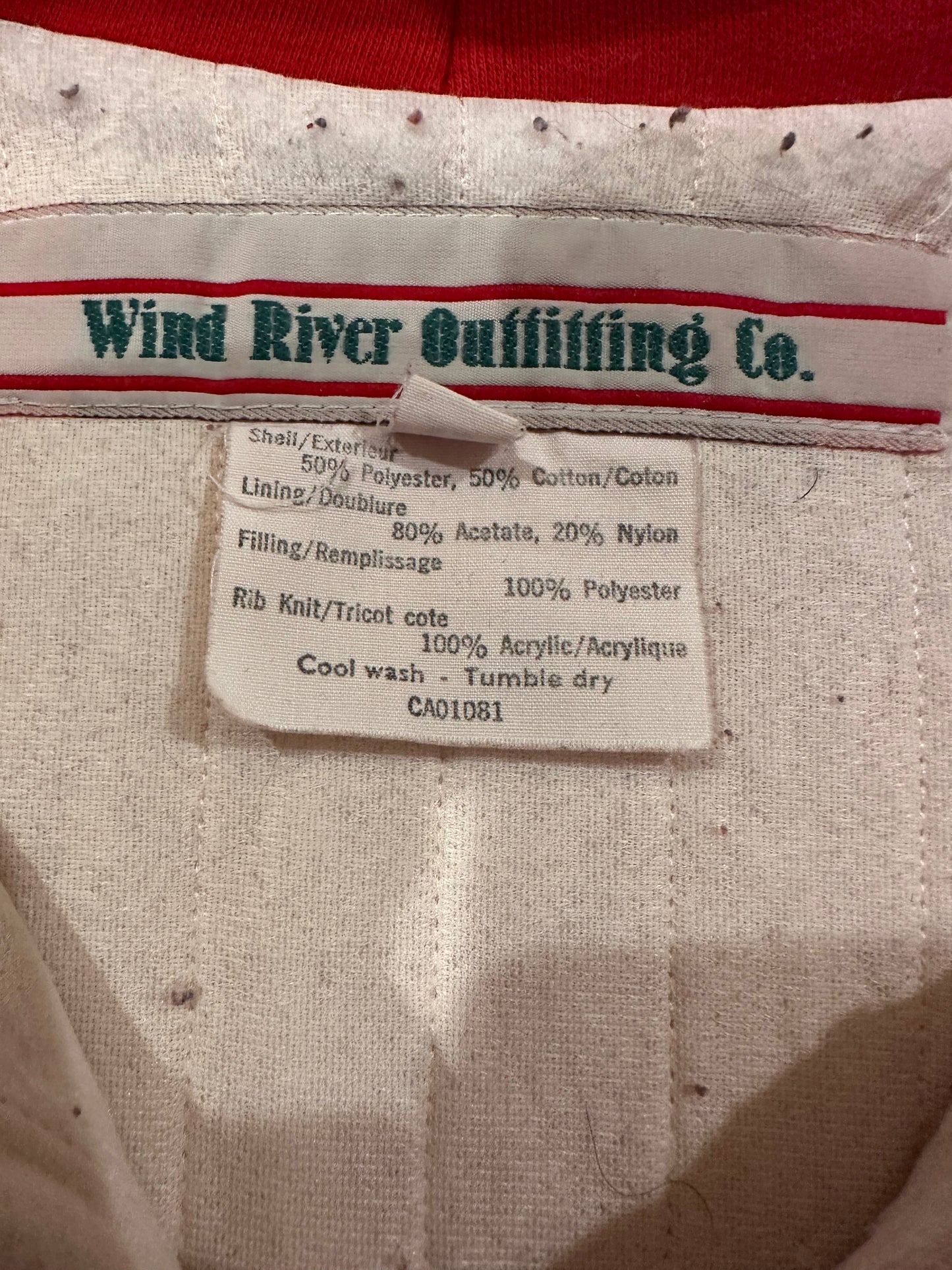 Vintage wind river zip up hoodie
