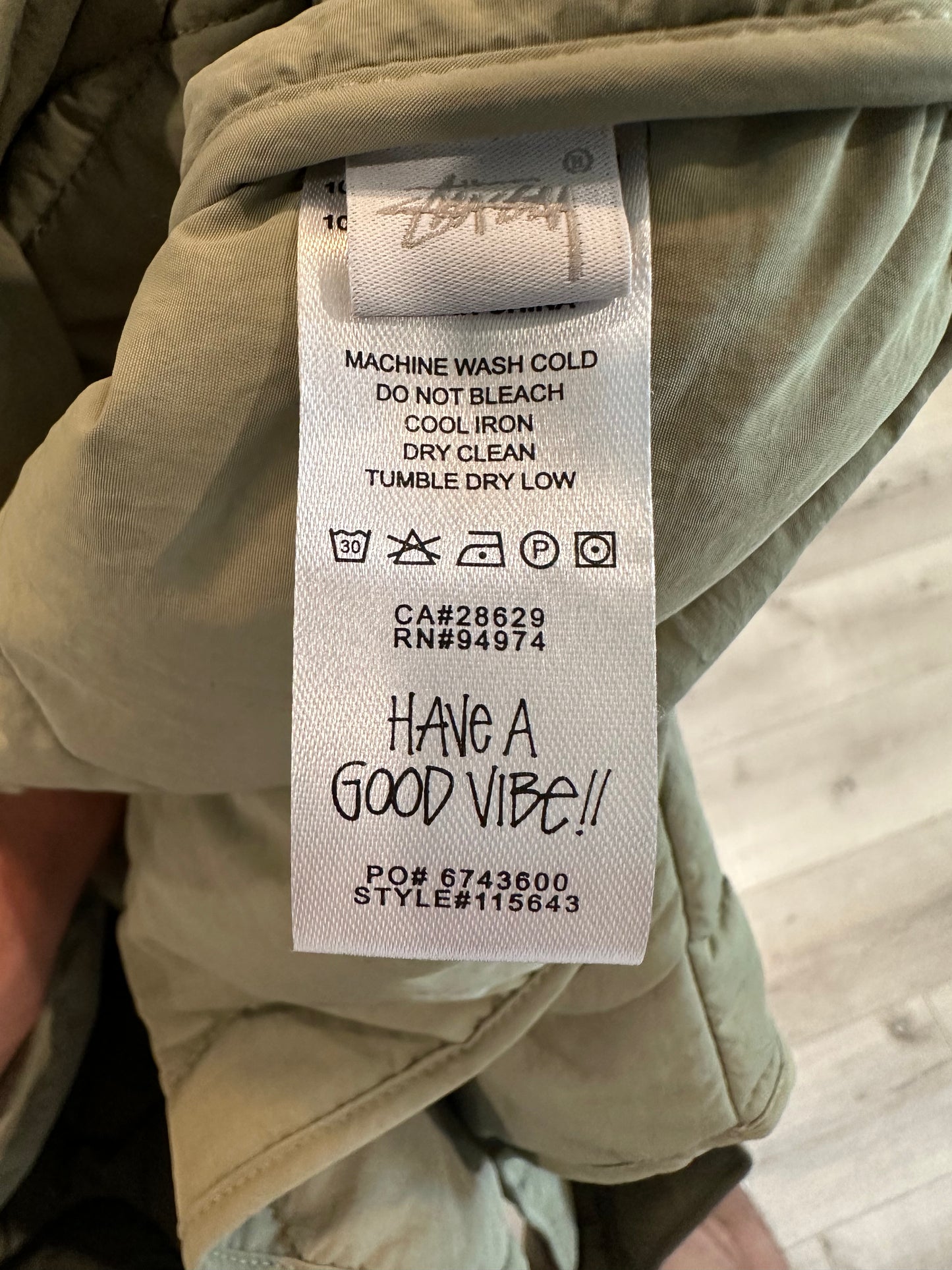 STUSSY RECYCLED NYLON LINER VEST