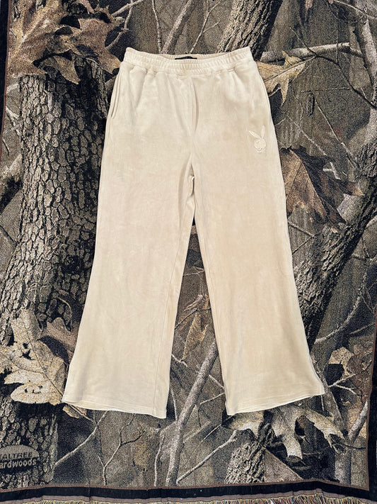 Baggy playboy velour sweatpants
