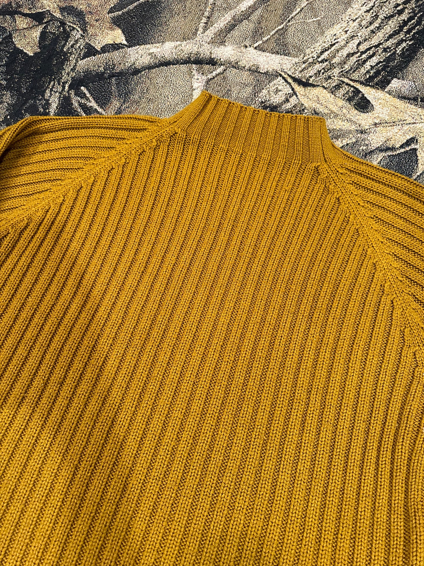 XL mock neck knitted sweater