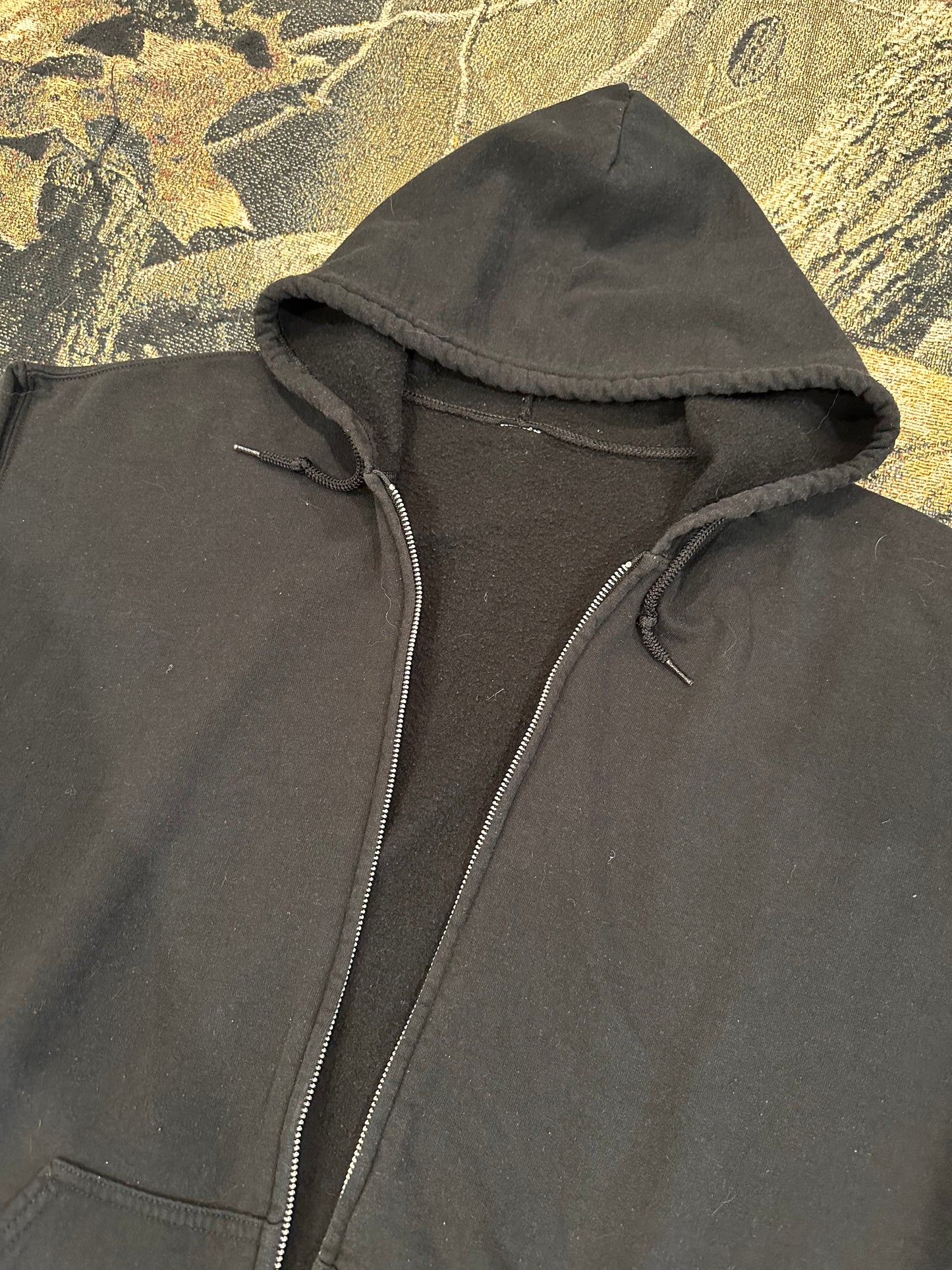 Blank black zip up hoodie