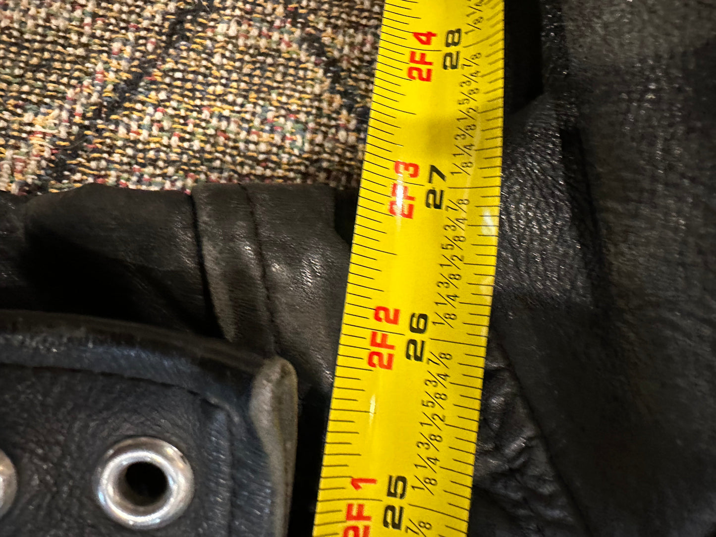(L) Vintage excelled leather biker jacket